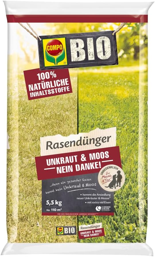 Compo Bio Rasendünger Unkraut & Moos Nein Danke!